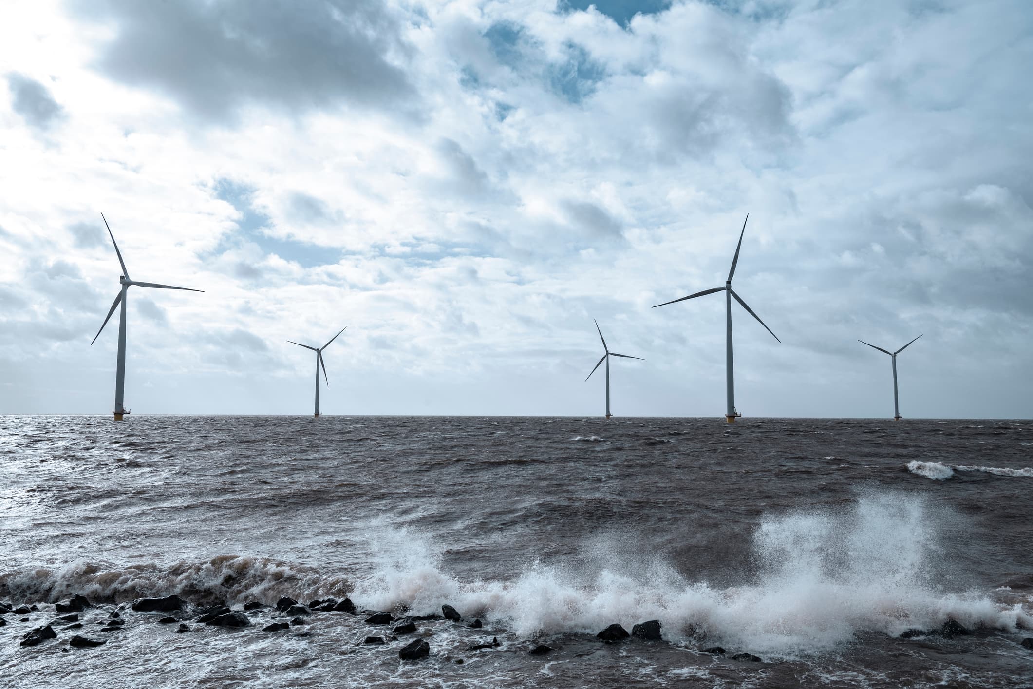 Coastal wind turbines